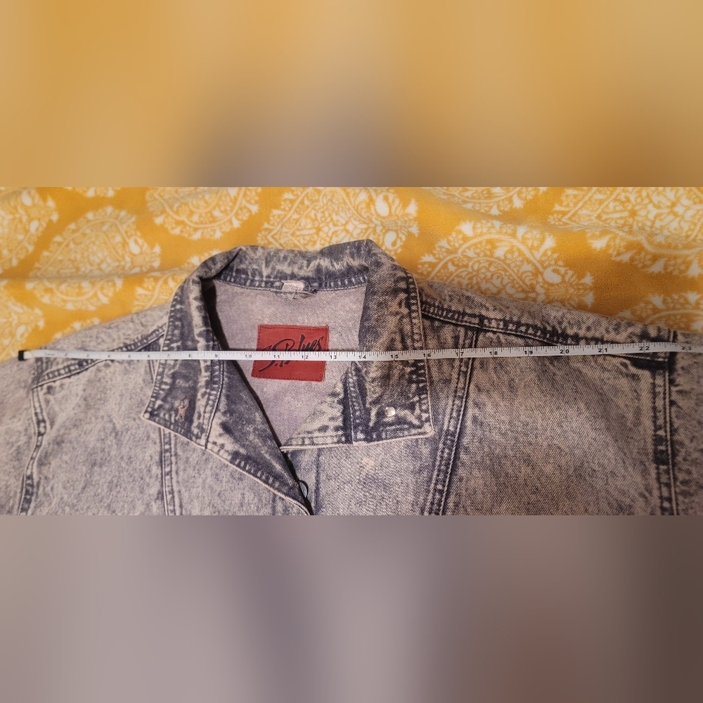 Vintage S.Blues Acid Wash Denim Jacket 100% Cotton Sz 22W/42 - Picture 8 of 8